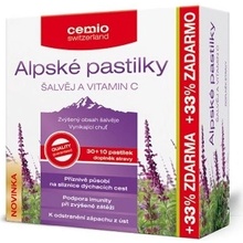 Cemio Alpské pastilky Šalvěj a Vitamin C 40 pastilek