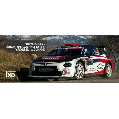 Lancia Ypsilon Rally2 HF Integrale Rallye Monte Carlo 2026 21 Rossel DunandIXO 1:18