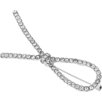 Biju brož mašlička s broušenými kamínky čirá 9001694