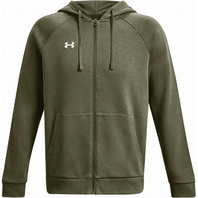 Under Armour Rival Fleece FZ Hoodie tmavozelená