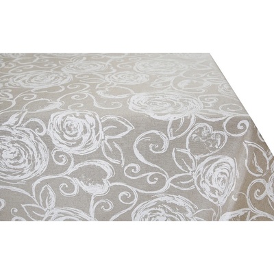 Made in Italy Obrus biele pivonky 90x90 cm