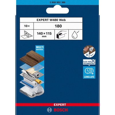 Bosch Oboustranné flexibilní brusivo EXPERT W480 2 608 902 386