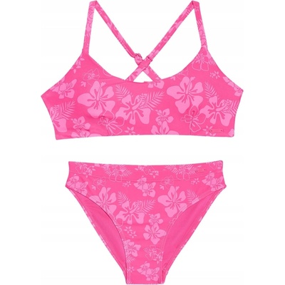 Plavky 4F dvojdielne detské bikiny F053 55A ružové