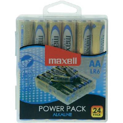 Алкални батерии MAXELL LR6 1, 5V AA 24 бр. блистер PVC case (ML-BA-LR6-24PK)