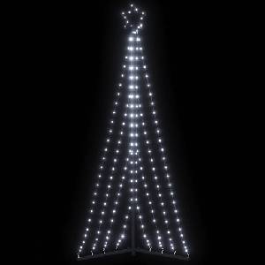 vidaXL LED коледна елха 339 светодиода студено бяло 187 см (4016429)