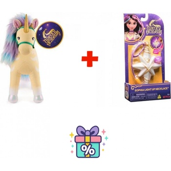 Изгоден комплект: Unicorn Academy плюшена еднорогчета Leaf 38 см + колие с пръстен (AS_6067597_6072553)