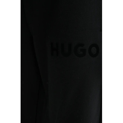 HUGO Памучен спортен панталон hugo в черно с принт 50529110 (50529110)