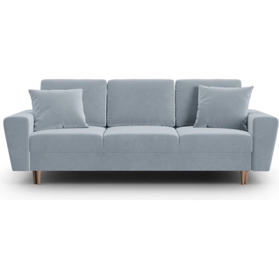 Cosmopolitan Design Светлосин кадифен разтегателен диван с място за съхранение 235 cm Kyoto - Cosmopolitan Design (COS_3SF_2_F2_KYOTO3)