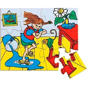 Micki PIPPI Дървен пъзел Пипи Дългото чорапче, 12 части