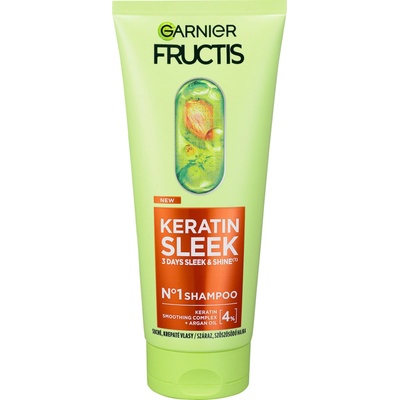 Garnier Fructis Keratin Sleek šampon pro suché a křehké vlasy 200 ml