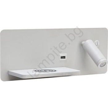 Immax 08286L-LED стенен LED с USB и безжично зареждане, 3W/230V (IM1409)