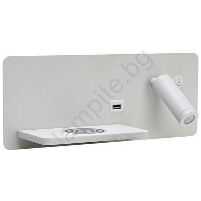 Immax 08286L-LED стенен LED с USB и безжично зареждане, 3W/230V (IM1409)