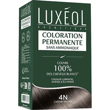 Luxéol Трайна боя за коса (без амоняк) 4N Естествено кестеняво 1 бр. | Luxéol (337734 NTRV)
