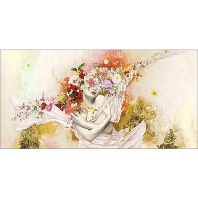 Obraz na plátně Flowers On The Body 100x50 cm
