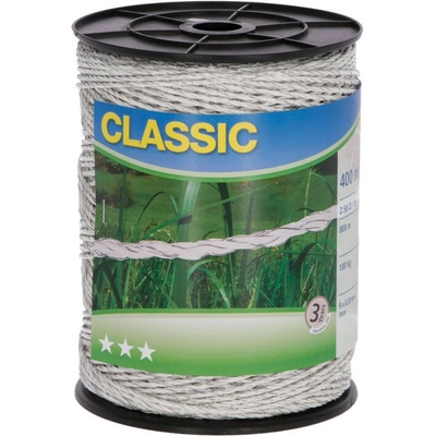 Agrofortel Ohradníkové lanko Classic (polywire) 400 m, biele, 9 × 0,20 Niro