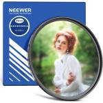 NEEWER 55mm Black Diffusion 1/4 filter for a cinematic fog effect, ultra-thin optical glass with multiple nano-coating, for video vlogs and portrait photography - 10105478 (10105478)