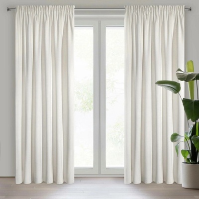 EUROFIRANY ZATEMŇOVACÍ ZÁVĚS NA PÁSCE VILLA 140X270 CM KRÉMOVÁ