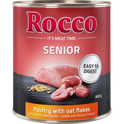 Rocco Senior drůbeží & ovesné vločky 24 x 800 g