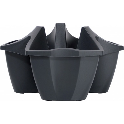 Prosperplast Květináč CROWN antracit 48 cm