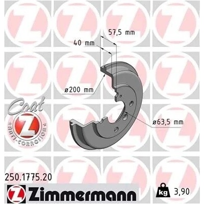 Brzdový buben ZIMMERMANN 250.1775.20 (250177520)