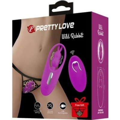 Pretty Love Wild Rabbit Clitoral Stimulator with Remote Control Pink
