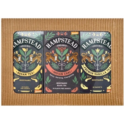 Hampstead Tea BIO Darčekový balíček čiernych čajov ŠPECIÁL 3 x 20 ks