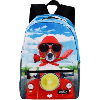 Cogio Kids Italy taška Psík na motorke modro-červená