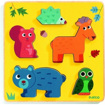 Djeco vkládací puzzle Jeínek a zvířátka 5 dílů
