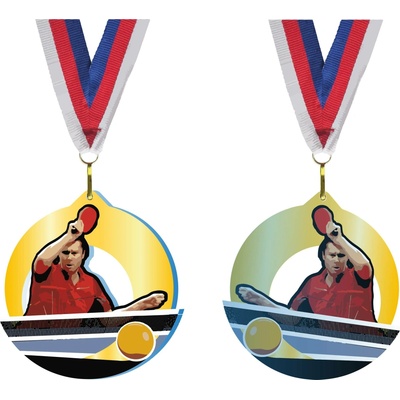 Akrylátová medaile Stolní tenis Bronzová