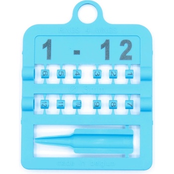 E-Z Split Ring Kroužky číselné, 2,5 mm/ modré 1-12