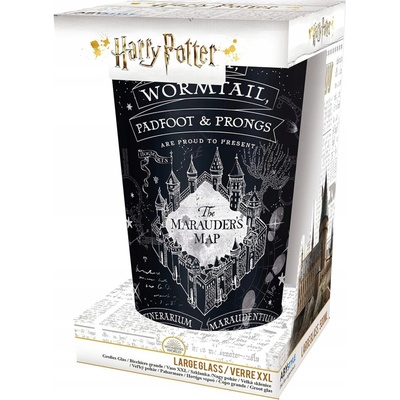 ABYstyle Sklenice Harry Potter Pobertův plánek černá 400 ml