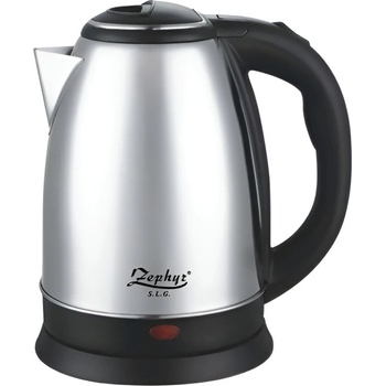Zephyr Електрическа кана Zephyr ZP 1230 SG, 2000W, 1.8 L, Защита, Инокс/Черен - Код G9096 (G9096-6998484112309)