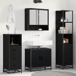vidaXL Комплект мебели за баня 4 бр. Черния дъб 65 x 33 x 60 см (3402511)