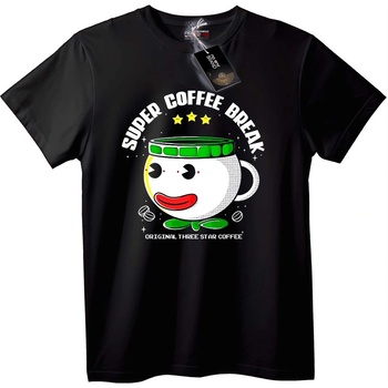 NOONEBRAND Тениска Супер Кафе Пауза - 2XL, White