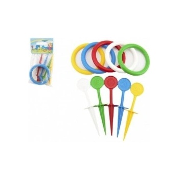 Teddies házecí kroužky a kolíky 22 cm