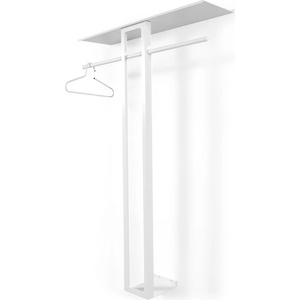 Spinder Design Бяла стоманена стенна закачалка с рафт 100 cm Luno Large - Spinder Design (GW011-01)