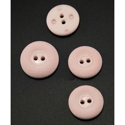 Dierkový gombík perleťový - bledoružový - priemer 1,8 cm