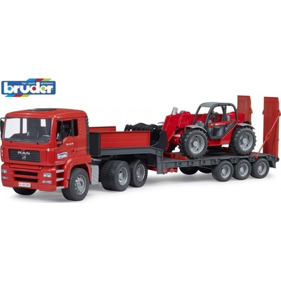 Bruder 2774 Podvalník MAN TGA s teleskopickým nakladačem Manitou