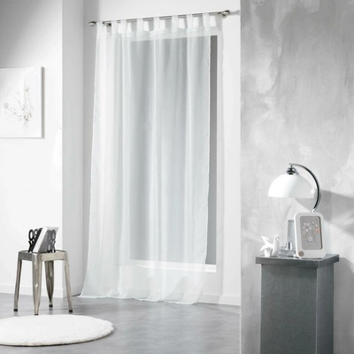 Douceur d'intérieur Záclona s poutky VOLINE, 135 x 240 cm, bílá bílá