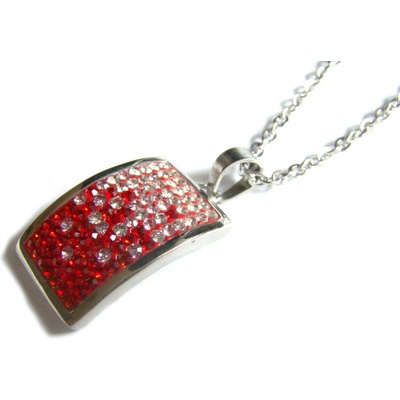 Steel Jewelry Náhrdelník červený z chirurgické oceli NH140936