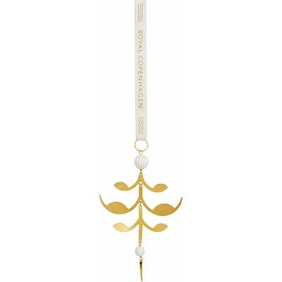 Royal Copenhagen Pozlátená vianočná ozdoba Palmetto 12 cm