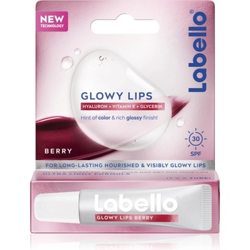 Labello Glowy Lips Berry тониращ балсам за устни с хиалуронова киселина SPF 30 10ml