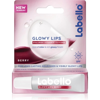 Labello Glowy Lips Berry тониращ балсам за устни с хиалуронова киселина SPF 30 10ml