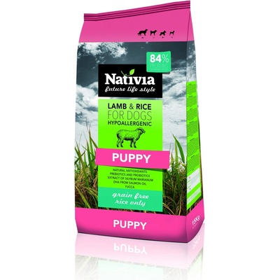 Nativia Puppy Lamb & Rice 15 kg
