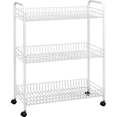 Trojposchodový pojazdný stojan do kúpeľne Metaltex Laundry, 31 x 84 cm