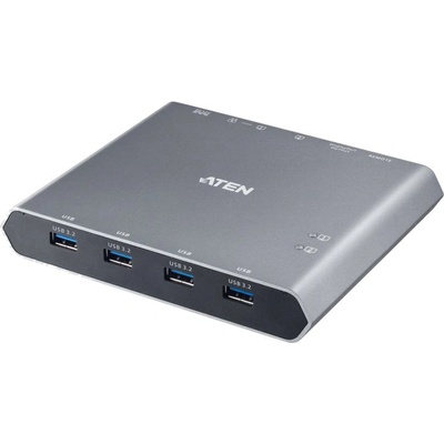 ATEN KVM превключвател, ATEN US3311, 2-портов, 4K, DisplayPort, USB-C, (поддържа до 8K) (ATEN-US3311-AT-G)
