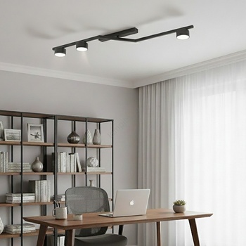 Emibig Плафон SKAN 3xGX53/12W/230V, черен (EB0226)