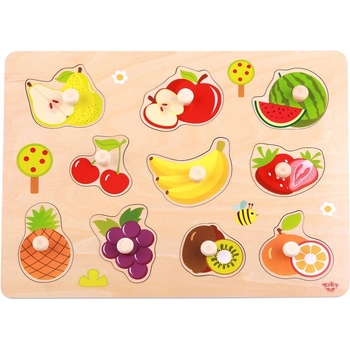 Image 1 of Tooky Toy - Дървен пъзел с дръжки Плодове TY854