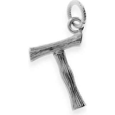 MPM Ocelový unisex nerezový přívěsek "T" 70213 stříbrné barvy