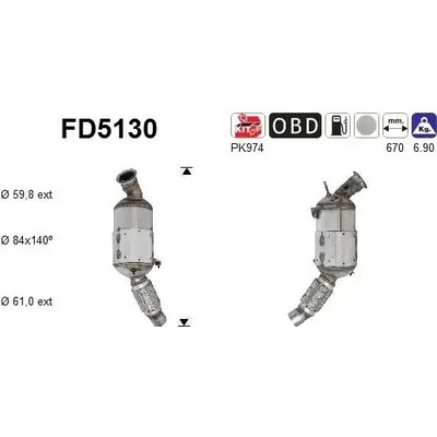AS Filtr pevných částic ASA FD5130